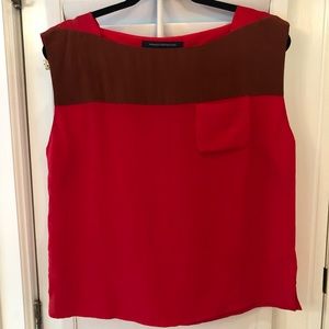 100% Silk French Connection Blouse Size 8